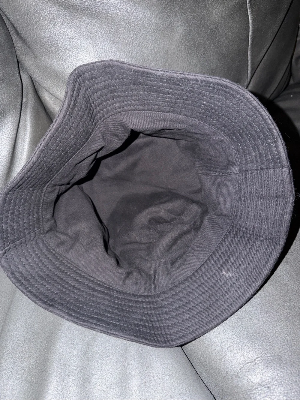 Reversible women’s or kids Black Butterfly Embroidered Kids Bucket Hat
